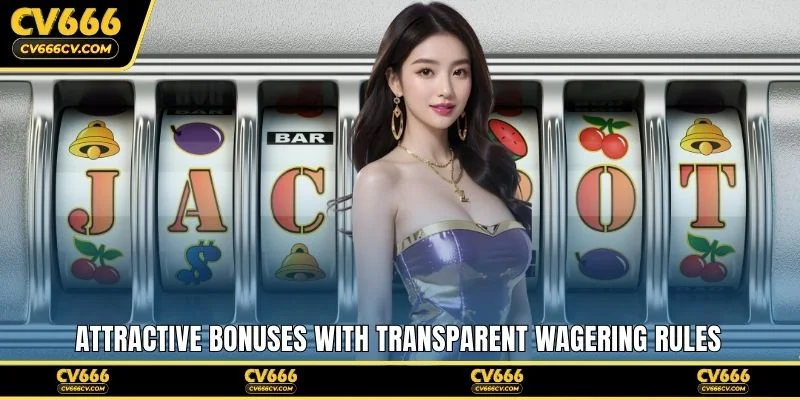Attractive bonuses with transparent wagering rules