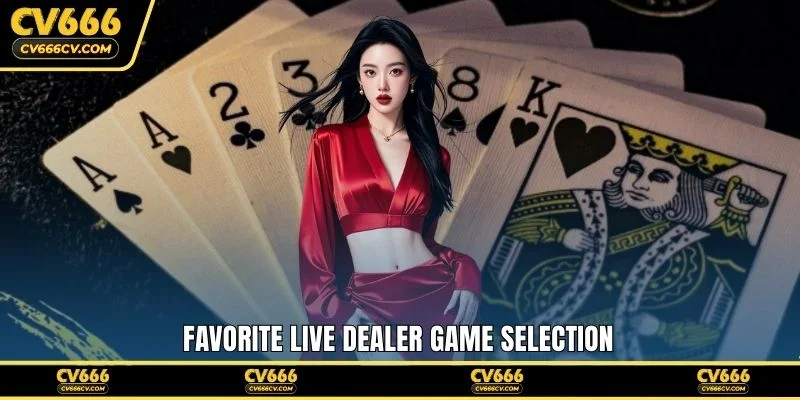 Favorite live dealer game selection