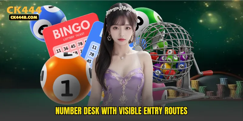 Number Desk With Visible Entry Routes